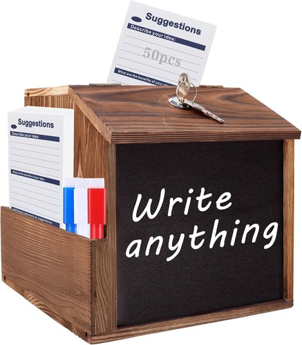 Azeam wooden suggestion box - wooden,