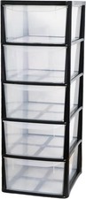 A4 Drawer Plastic Storage Tower Unit Chest Home Bedroom Bathroom School Office