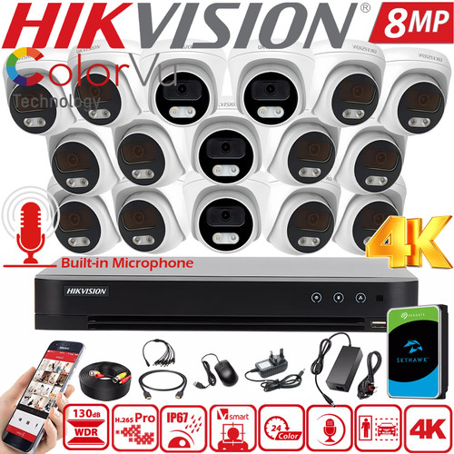 Hikvision 8mp colorvu cctv - 4k,