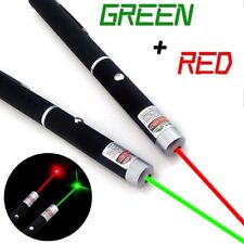 2pcs Range 1mw RED + GREEN Laser Pointer Pen Visible Beam AAA Lazer