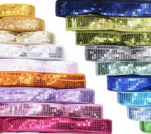25mm sequin lace ribbon - 25mm,