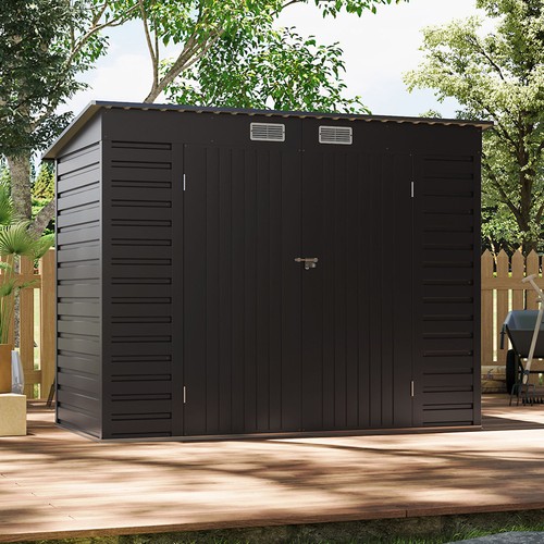 4x8ft metal garden shed - garden,