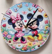 New mickey and minnie mouse wall clock with black hands 