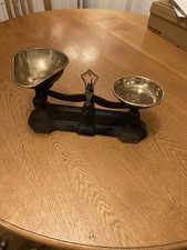 Old vintage balance scales cast iron and brass