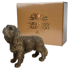 King Charles Spaniel Dog figurine ornament Leonardo Reflections Bronzed gift box
