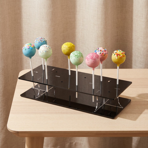 Rectangle black cake pop stand - black,