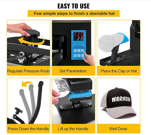 Cap heat press machine 8x14cm - machine,
