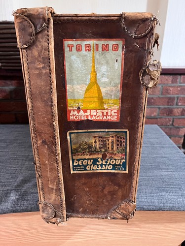 Antique leather travel - antique,