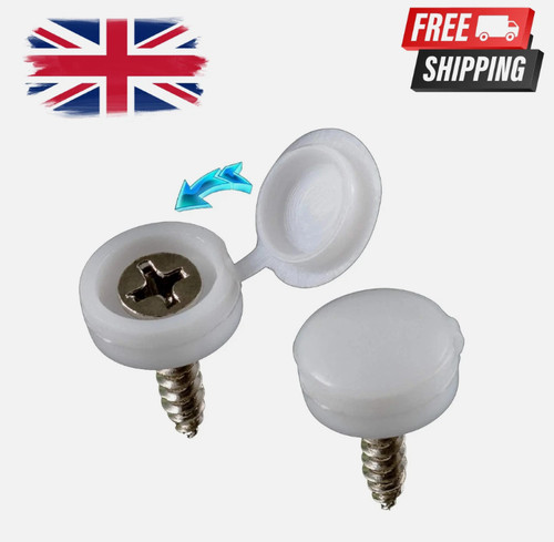 White plastic fold over hinged - white,