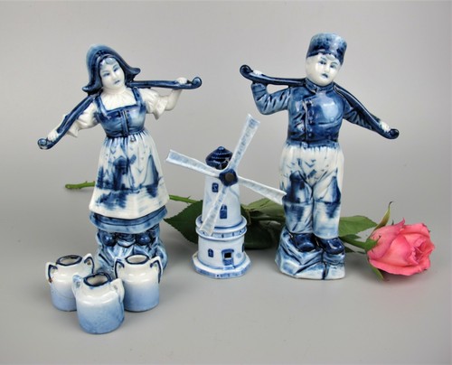Dutch delft blue figurines - dutch,