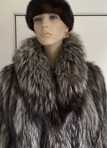 Real fur coat - fur, silverfox