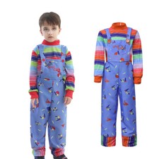 Halloween Fancy Dress Adult Men Kids Toddler Chucky Costume Boys Party Outfits