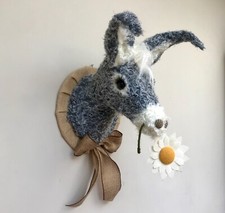 Handmade faux taxidermy donkey