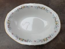 Vintage Mayfair Bone China Alpine Flowers Oval Serving Dish 27cm x 21cm