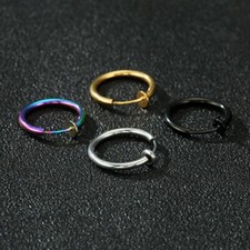 1Pcs Solid Surgical Steel Hinge Segment Ear Clip Septum Clicker Tragus Earring ∮