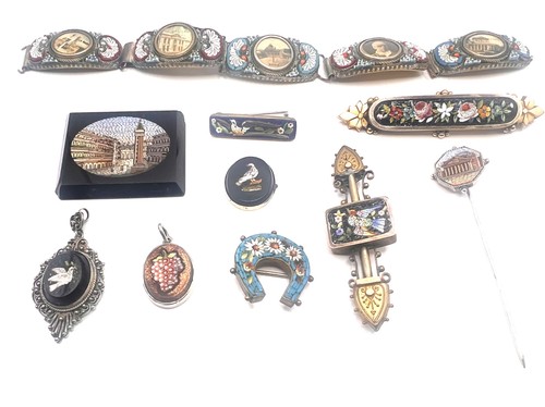 Lot antique micro mosaic - lot,