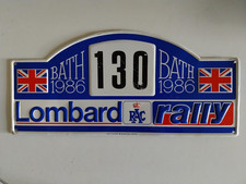 Lombard RAC Rally 1986 Original Rally Plate