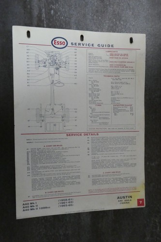Austin a40 farina - a40, service