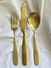 Light Gold Fox & Ivy Dinner Knife Fork & Spoon. 50 Sets Available In Total