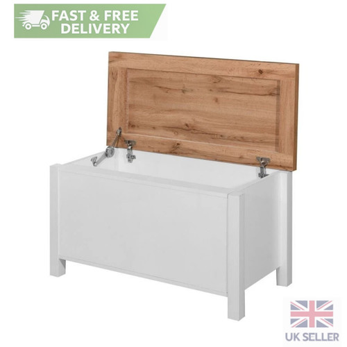 White ottoman storage toy box - storage,