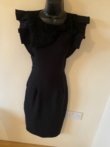 Black stretch midi - stretch, lace