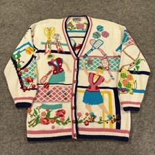 Vtg Berek Hand Knit Cardigan