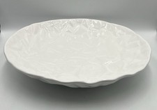 White Ceramic Bowl Plate Large Palm Restaurant Table Centerpiece 16” New