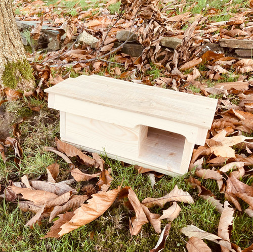 Wooden hedgehog house - wooden,