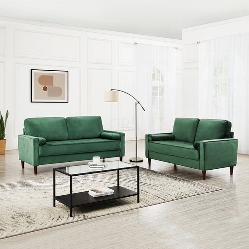 Velvet sofa and seater - and,