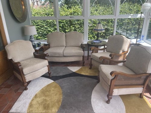 Antique bergere suite - bergere, two