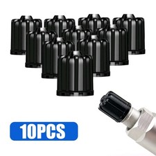 10x TPMS Plastic Car Tire Valve Dust Caps w/ Rubber Seal Wheel Cover Universal