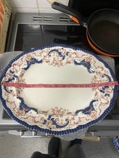 Large Vintage Ceramic Serving Platter Bishop& Stonier - York Pattern 1900’s GC