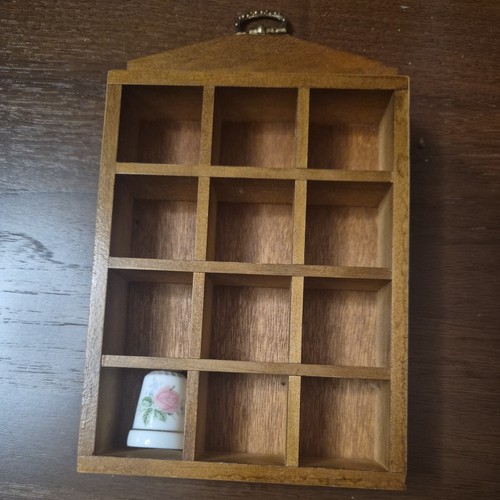 Thimble display case - display, wooden
