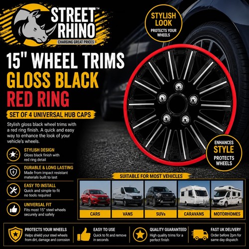 Wheel trims gloss black - wheel,