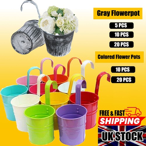 Hanging flower pots - pots, metal
