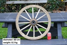 Vintage old wooden cart wagon wheel  / 60 cm - FREE DELIVERY