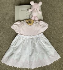 Beautiful Baby Girl Christening/ Occasion Dress White/Pink + Toy . Emile et Rose