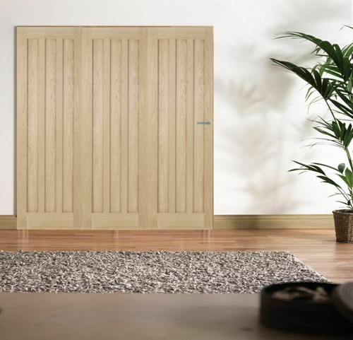 Oak bifold doors aston panel - aston, 3