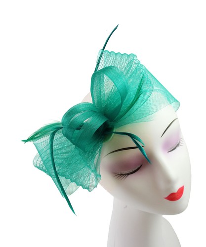 Fascinator with flower feather - flower,