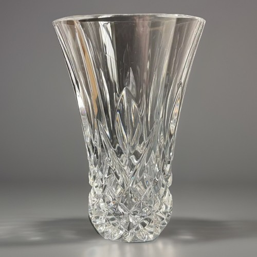Vintage bud vase clear - 5", cut