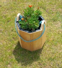 Handmade Wooden Planter Bucket