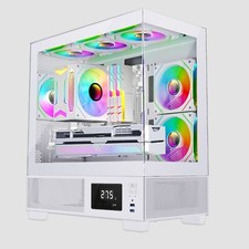 PC Gaming Case MATX | KZ-V Aether Vision  LED - Tempered Glass,  3 ARGB PWM Fans