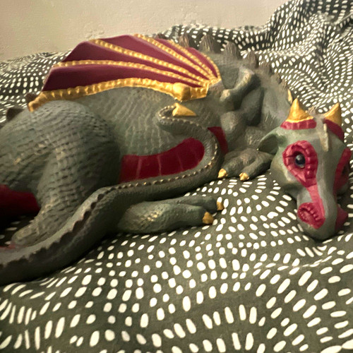 Ceramic painted sleeping - painted,