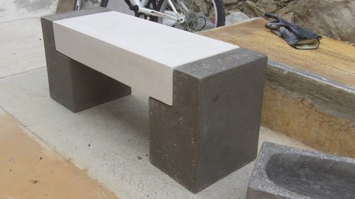 Piece concrete bench - 3,