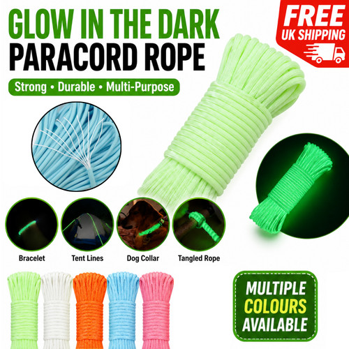 Glow the dark paracord rope - in,
