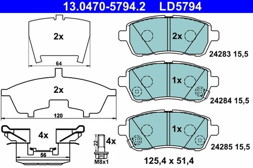 Front ate 0470 5794 brake - ate,