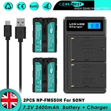 2x 2400mAh NP-FM500H Battery+