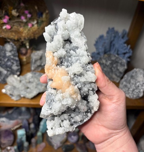 Apophyllite grey chalcedony - apophyllite,