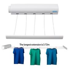 5 LINE INDOOR RETRACTABLE CLOTHES AIRER WASHING LINE LAUNDRY DRYER WALL MOUNTED