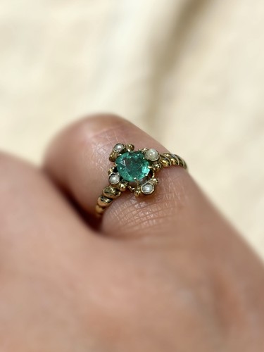 Glowy green emerald and - green,